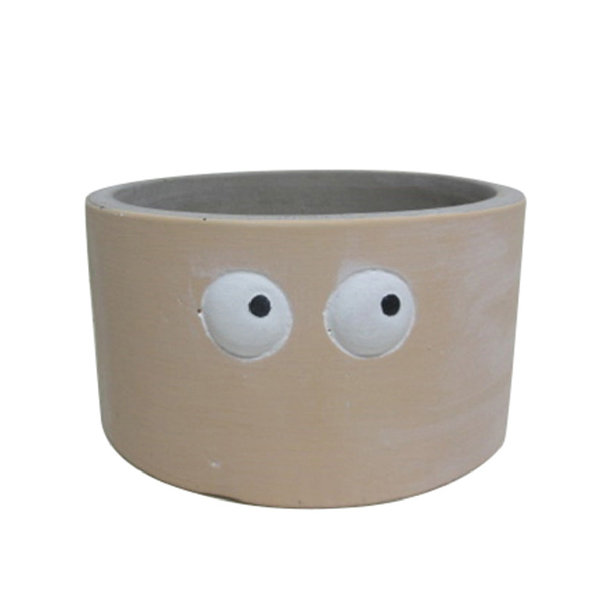 Pot, 4in, Googly Eyes Short Grey