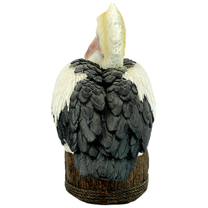 Polyresin Dock of the Bay Pelican Statue, 12in