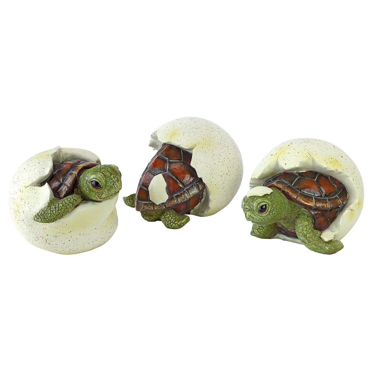 Polyresin Baby Turtle in Shell Statue, 4in