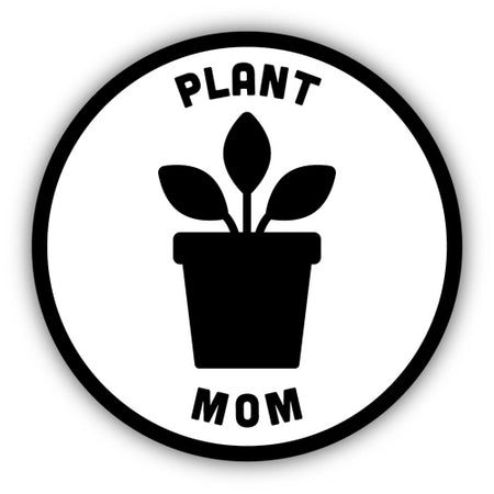 Plant Mom Circle Sticker, 3in