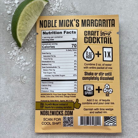 Noble Mick's Cocktail Mix, Margarita