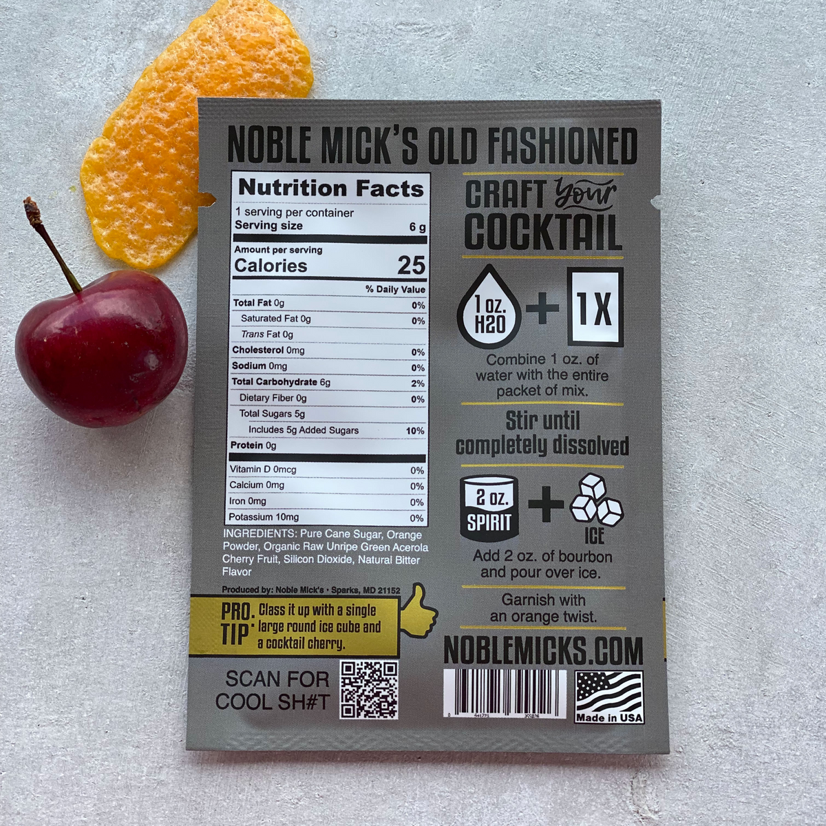 Noble Mick's Cocktail Mix, Old Fashioned