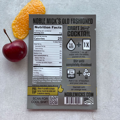 Noble Mick's Cocktail Mix, Old Fashioned