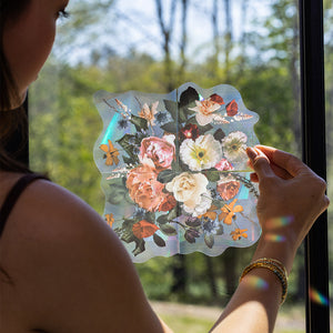 Flower Bouquet Suncatcher Window Sticker