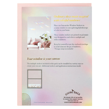 Pressed Flowers Suncatcher Window Sticker