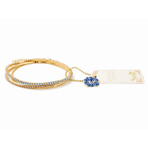 Scout S&S Bracelet Trio, Air Blue Opal/Gold