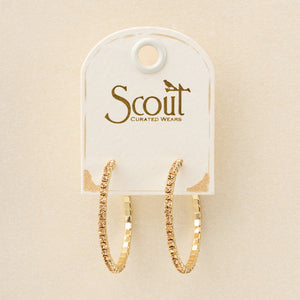 Scout S&S Small Hoop Earrings, Champagne/Gold