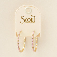 Load image into Gallery viewer, Scout S&amp;S Small Hoop Earrings, Rose Wtr Opal/Gold
