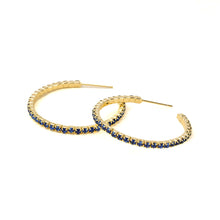 Load image into Gallery viewer, Scout S&amp;S Small Hoop Earrings, Montana Blue/Gold
