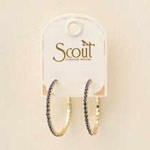 Load image into Gallery viewer, Scout S&amp;S Small Hoop Earrings, Montana Blue/Gold
