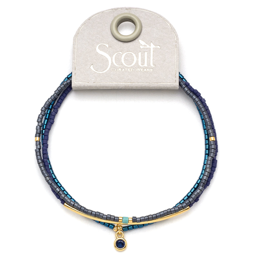 Scout Miyuki Bracelet Trio, Navy/Gold
