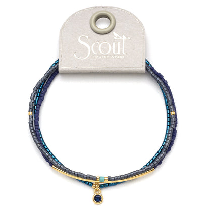 Scout Miyuki Bracelet Trio, Navy/Gold