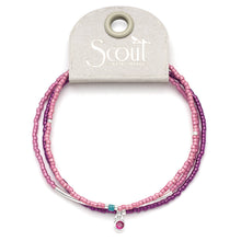 Load image into Gallery viewer, Scout Miyuki Bracelet Trio, Fuchsia/Silver
