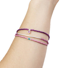 Load image into Gallery viewer, Scout Miyuki Bracelet Trio, Fuchsia/Silver
