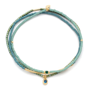 Scout Miyuki Bracelet Trio, Turquoise/Gold