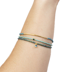 Scout Miyuki Bracelet Trio, Turquoise/Gold