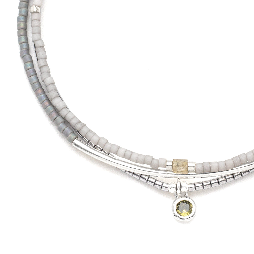 Scout Miyuki Bracelet Trio, Frost/Silver