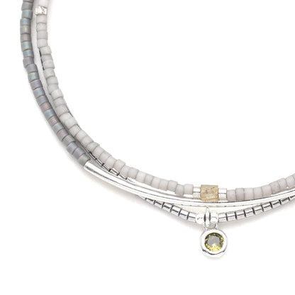 Scout Miyuki Bracelet Trio, Frost/Silver