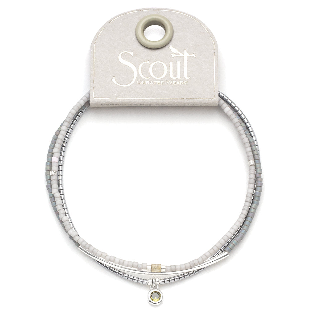Scout Miyuki Bracelet Trio, Frost/Silver