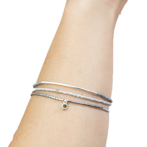 Scout Miyuki Bracelet Trio, Frost/Silver