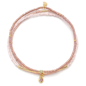 Scout Miyuki Bracelet Trio, Blush/Gold