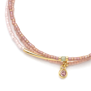 Scout Miyuki Bracelet Trio, Blush/Gold