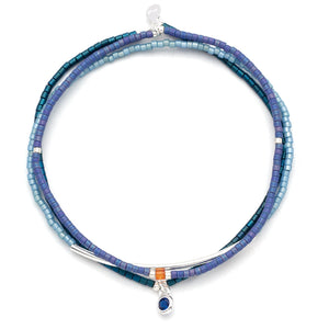 Scout Miyuki Bracelet Trio, Cobalt/Silver