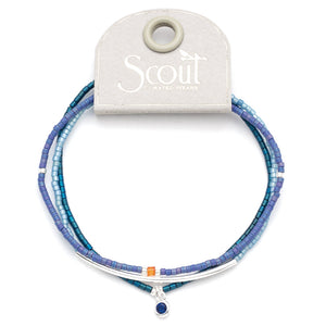 Scout Miyuki Bracelet Trio, Cobalt/Silver