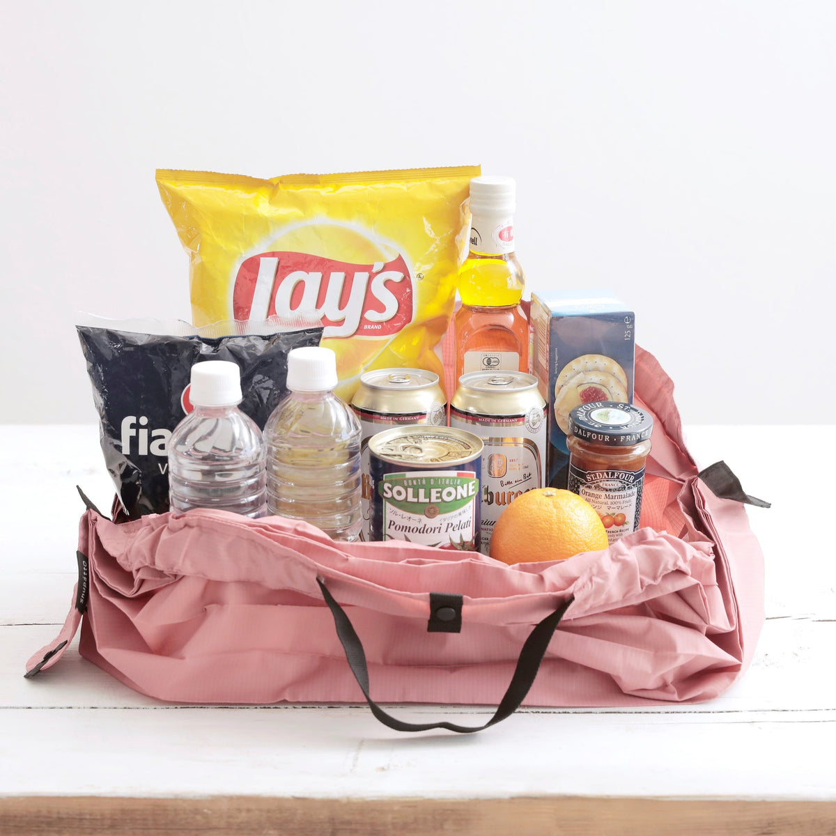 Shupatto One-Pull Foldable Bag, Momo Medium