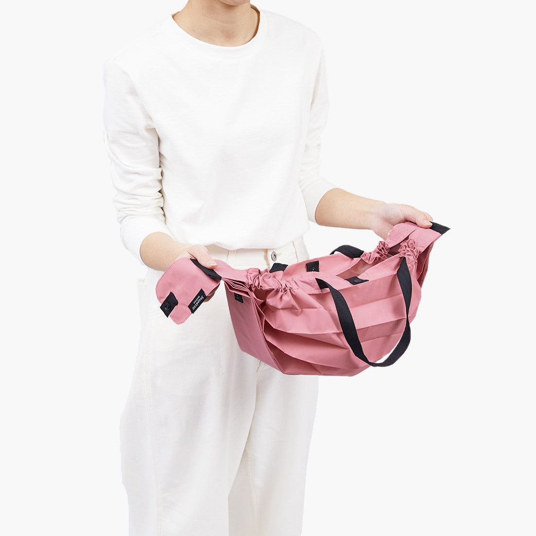 Shupatto One-Pull Foldable Bag, Momo Medium