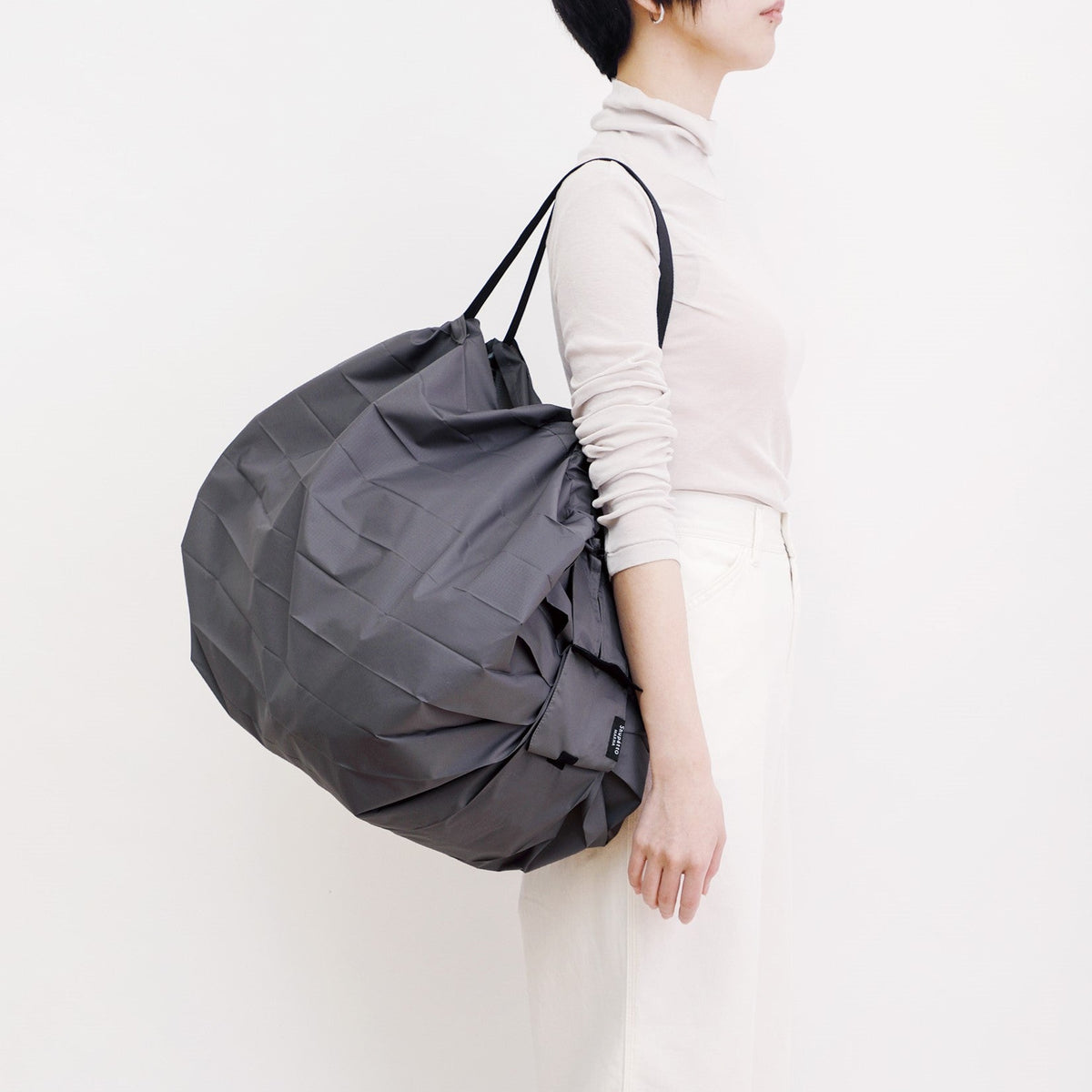 Shupatto One-Pull Foldable Bag, Sumi Large