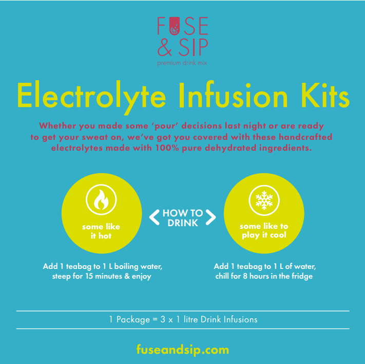Fuse & Sip Electrolyte, Lemon Hibiscus & Dandelion