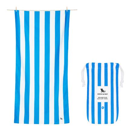 Dock & Bay Beach Towel, Bondi Blue, XL