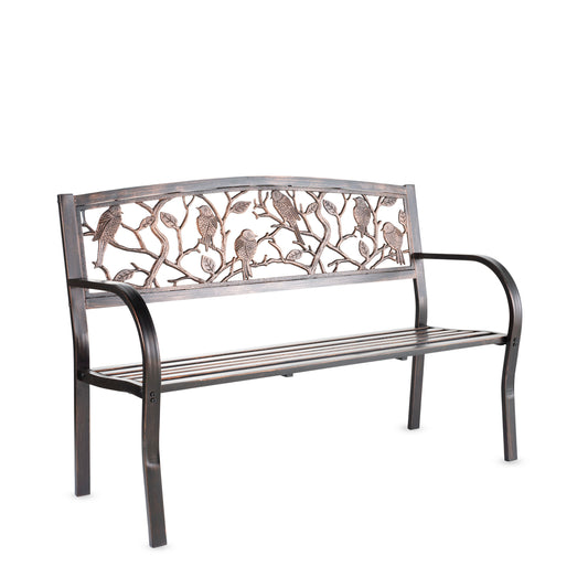 Metal Garden Bench, Flock Friends