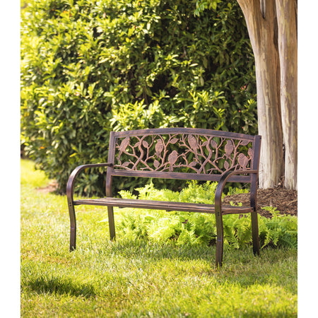 Metal Garden Bench, Flock Friends