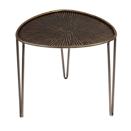 Metal Leaf Side Table, 21in