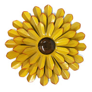 Metal Flower Wall Decor, Yellow Dahlia