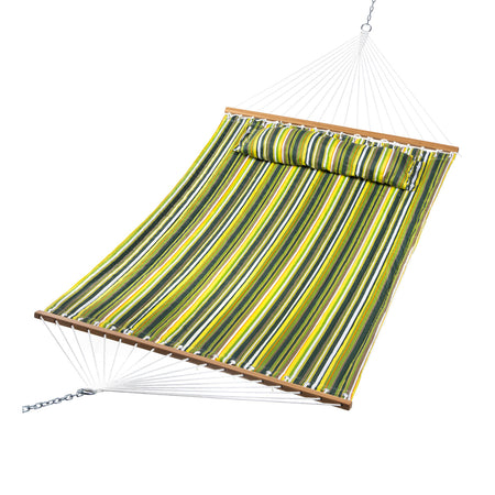 Hammock, Quilted, Green Stripe, Polycotton