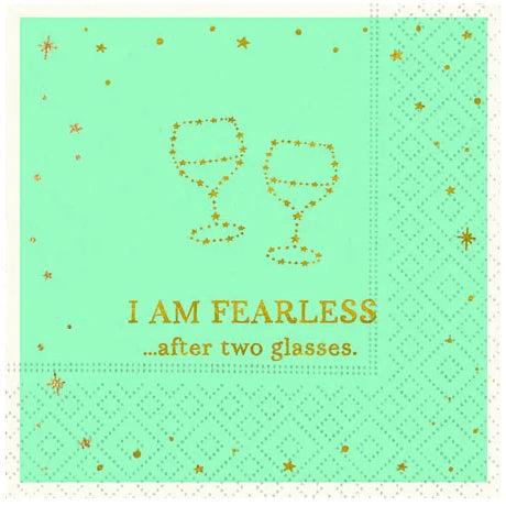 Cocktail Napkin, 16 Count, Fearless After 2 Glasse