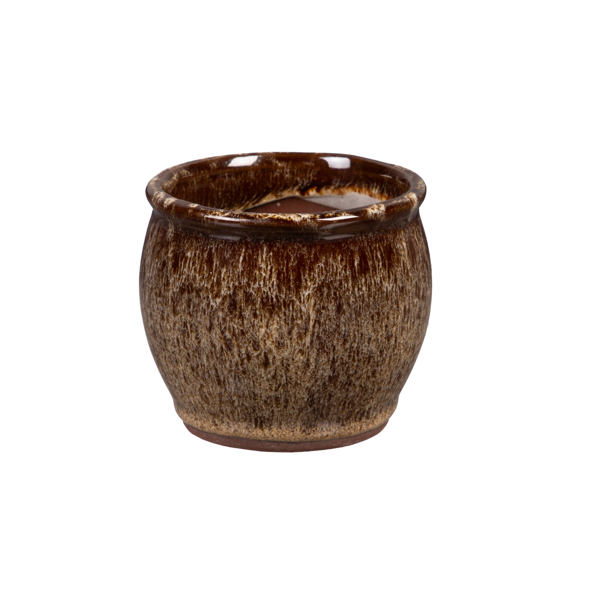 Pot, 4in, Ceramic Glazed, 4 Asst