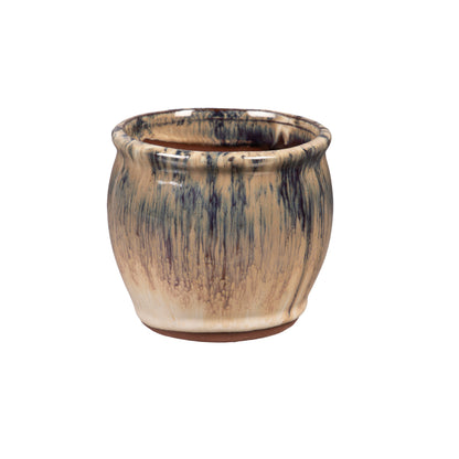 Pot, 4in, Ceramic Glazed, 4 Asst