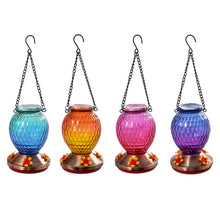 Load image into Gallery viewer, Bird Feeder, Hummingbird Glass Hanging 4 Asst
