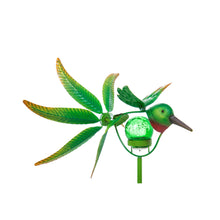 Load image into Gallery viewer, Solar Spinner Hummingbird Garden Stake, 36in
