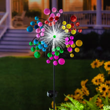 Load image into Gallery viewer, Solar Color Pop Wind Spinner Fiber Optic Stake

