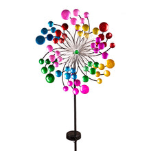 Load image into Gallery viewer, Solar Color Pop Wind Spinner Fiber Optic Stake
