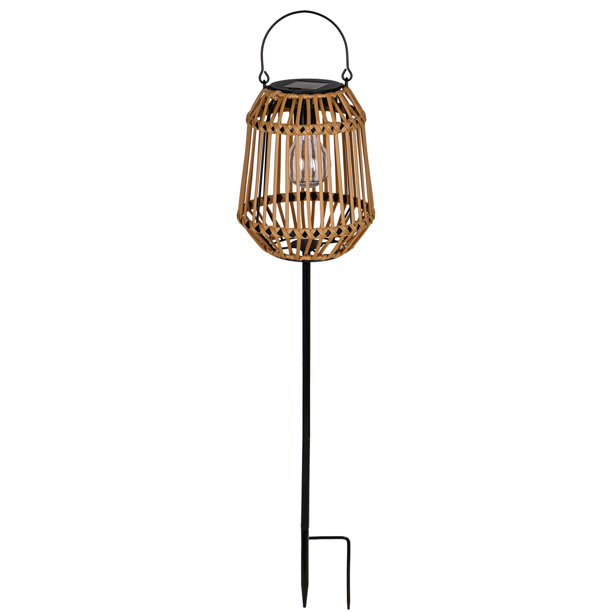 Solar Garden Stakes, Faux Rattan 4 Asst
