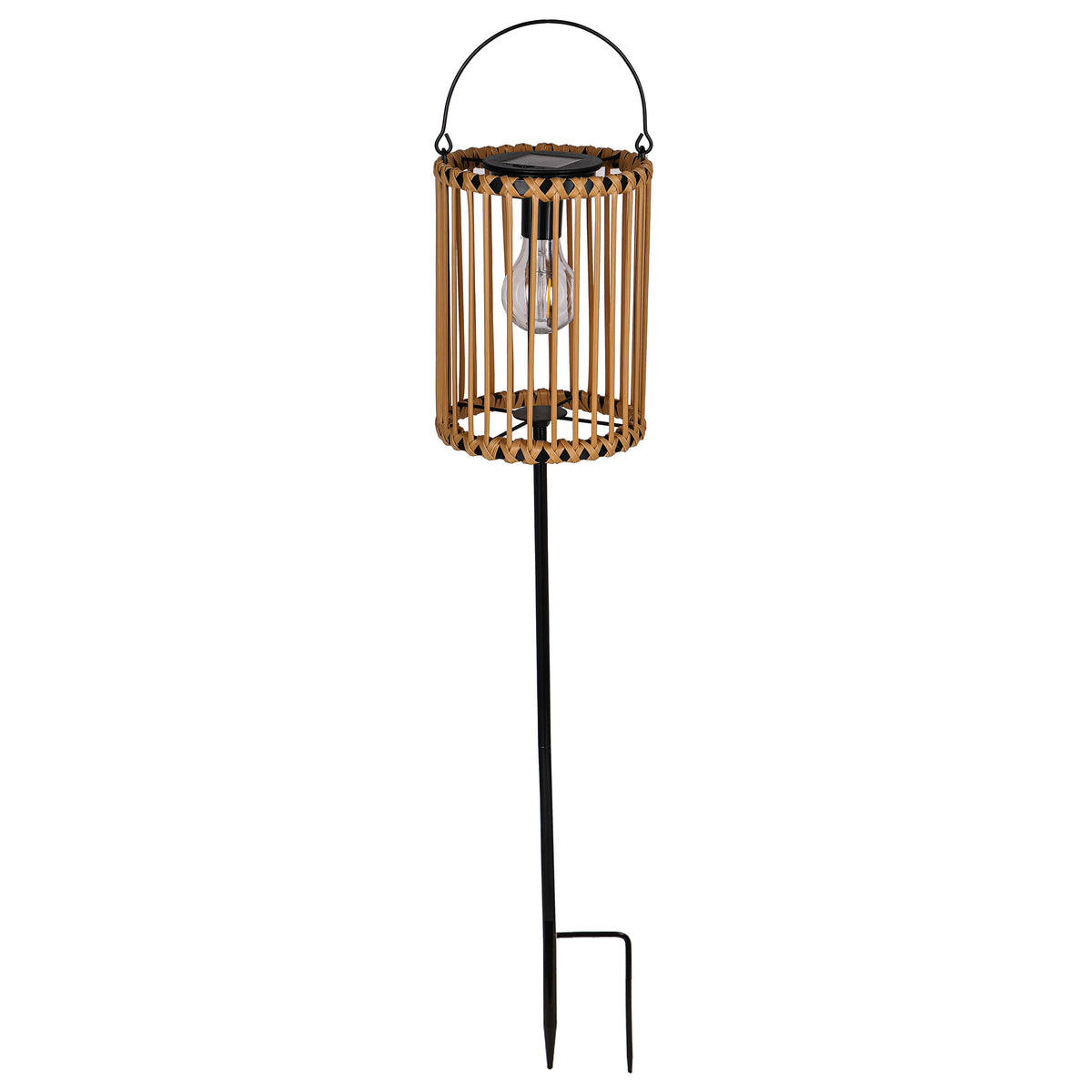 Solar Garden Stakes, Faux Rattan 4 Asst