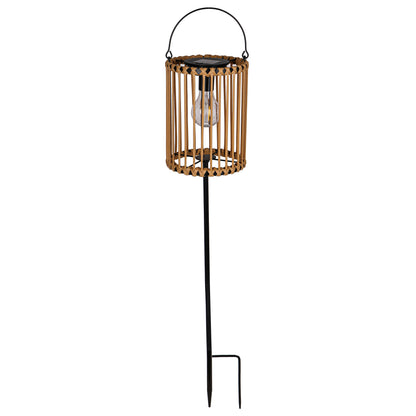 Solar Garden Stakes, Faux Rattan 4 Asst