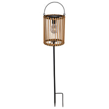 Load image into Gallery viewer, Solar Garden Stakes, Faux Rattan 4 Asst
