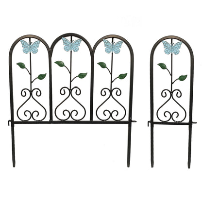 Metal Garden Edging, Butterfly, 3+1